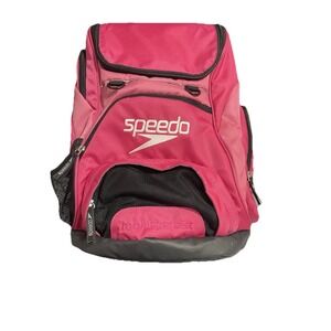 Speedo Teamster Backpack 25L Pink Colorful Waterproof Wet Swimming Bag
